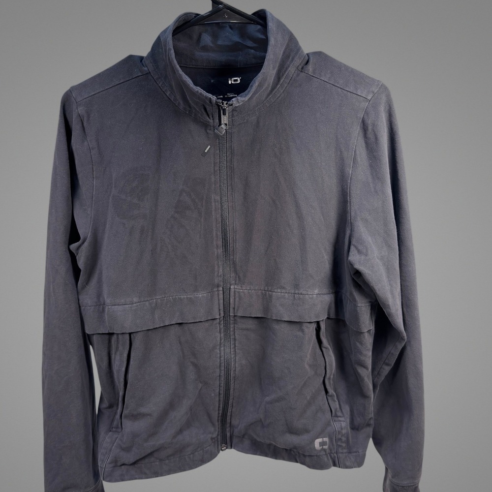 OGIO Jacket Mens Large Full Zip Mock Neck Cotton Blend Black